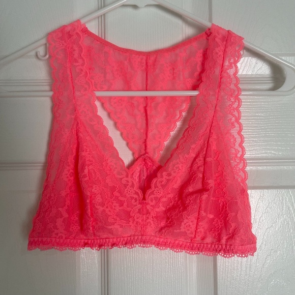 Victoria's Secret Other - Victoria's Secret NEW Pink Lace Razorback Bralette Size M